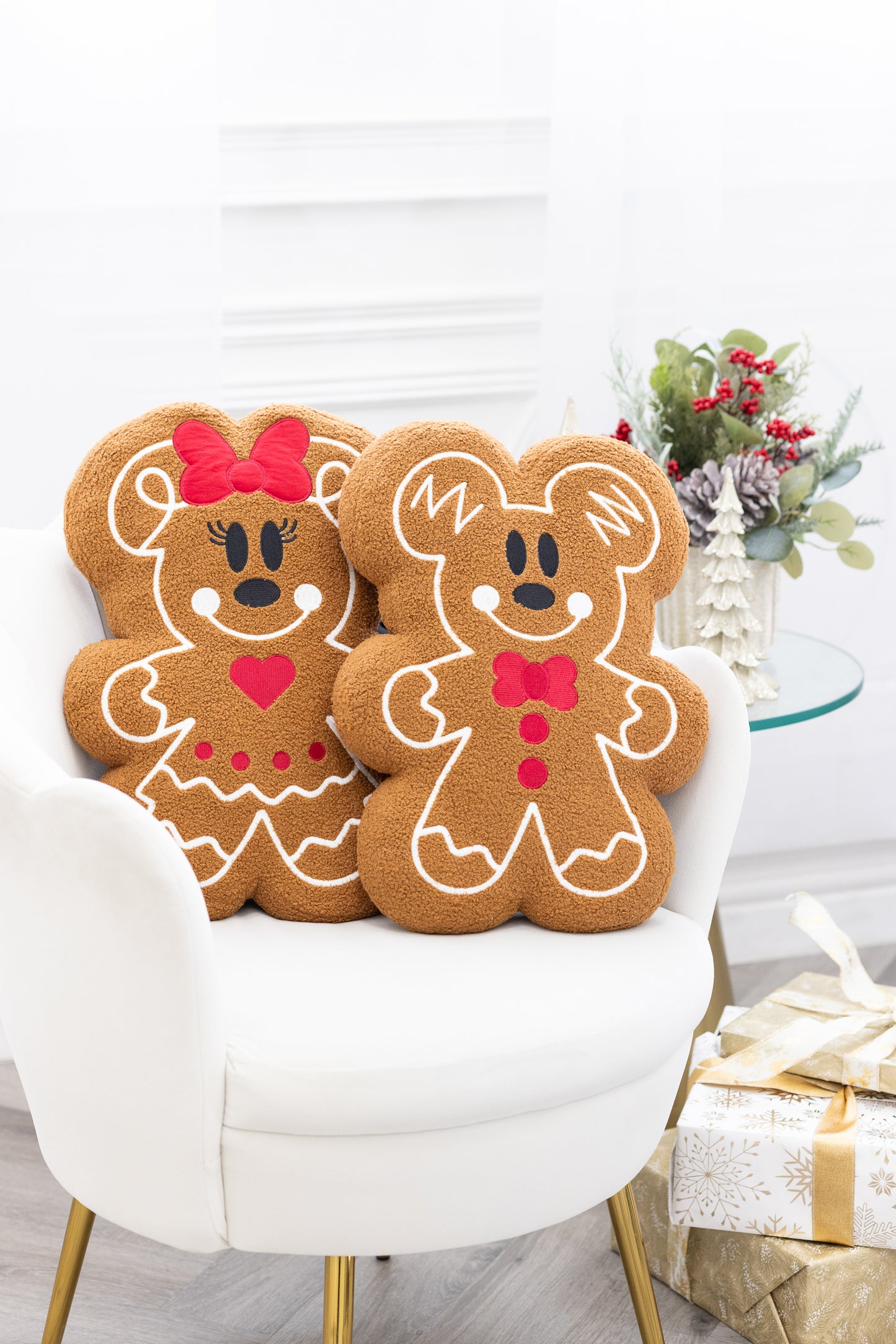 Mickey Gingerbread Decor Pillow